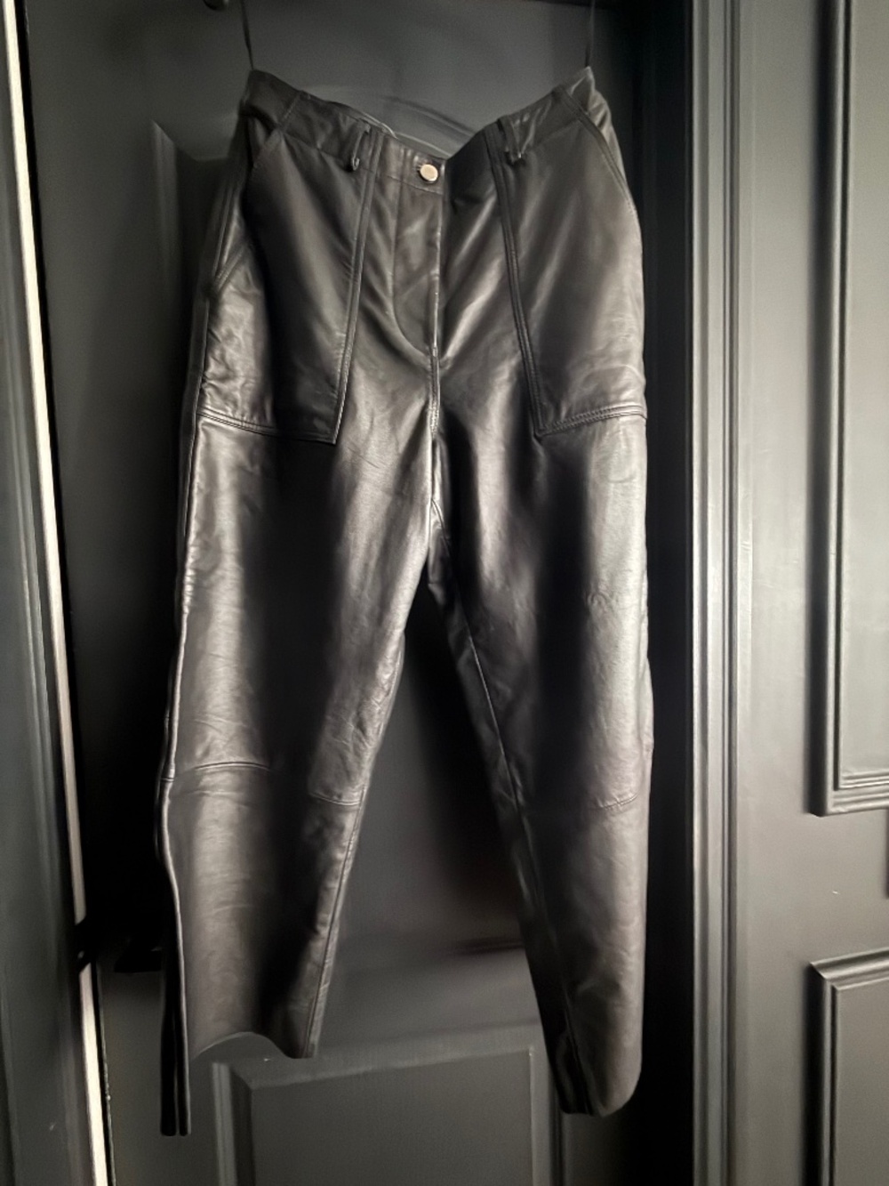 Deadwood black leather pants